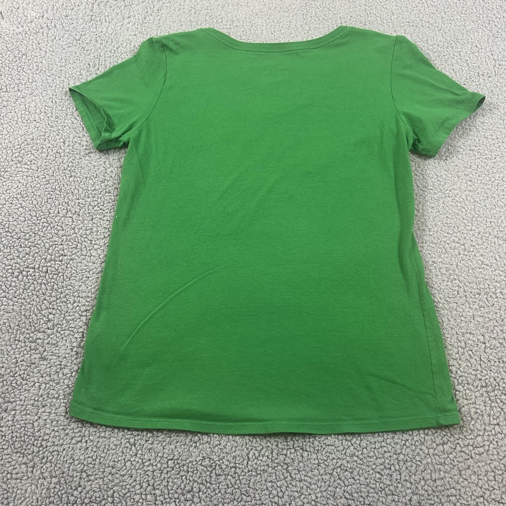 Nike Shirt Womens Medium Green Scoop Neck Short Sleeve Athletic Swoosh Logo Tee - Picture 2 of 7